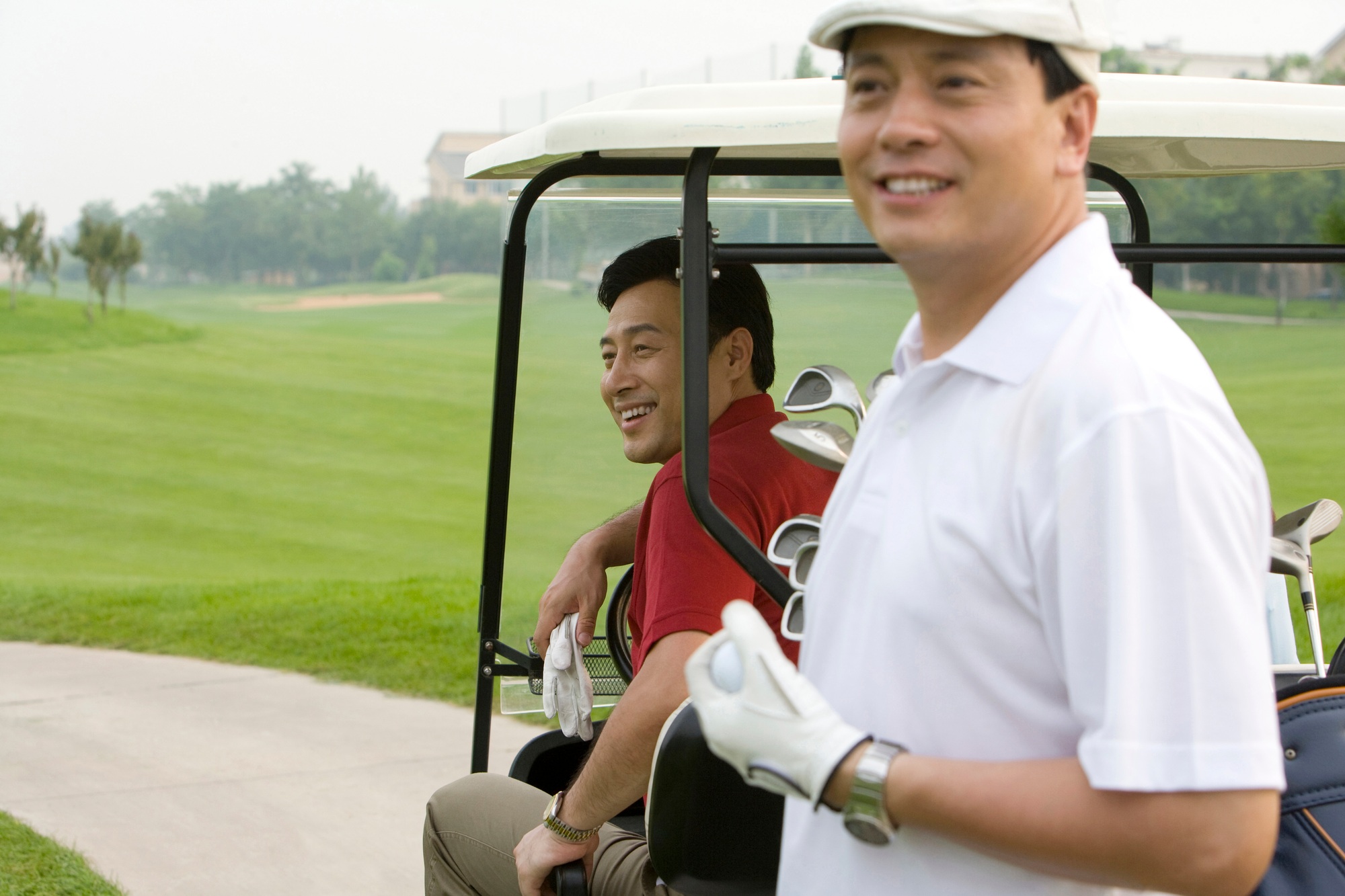 Two Golfers on the course